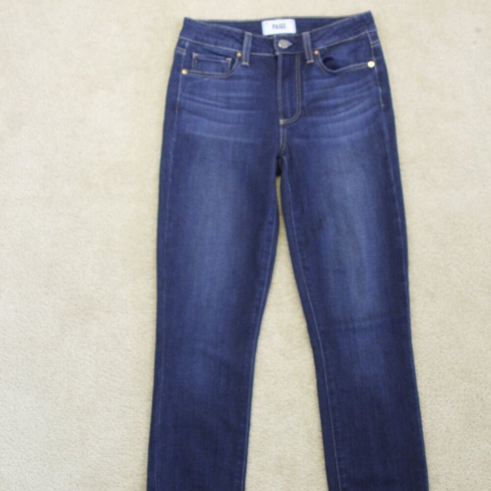 PAIGE‎ Hoxton Ankle Skinny Jeans | Dark Wash Stretch Denim | Size 24